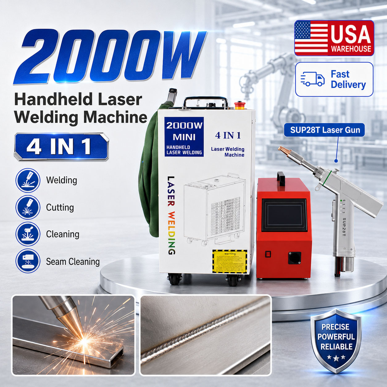 BWT 2000W Fiber Laser Welding  - Laser Soldering Machine Handheld 评论和价格