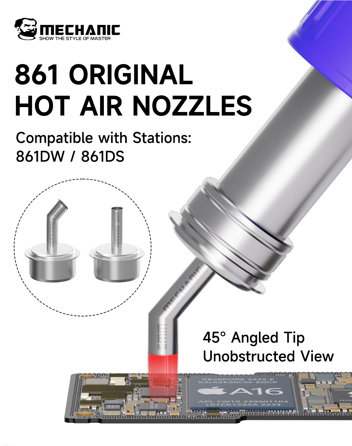 Mechanic 861 Hot Air Nozzles K - Hot Air Rework Station 861Dw 评论和价格