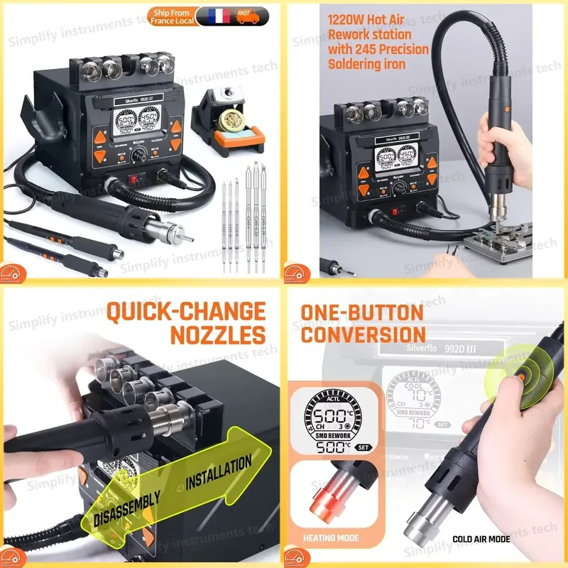 Silverflo 992D III 1220W Solde - C210 Precision Soldering Station 评论和价格