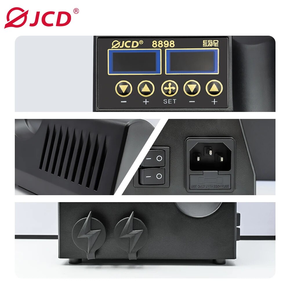 JCD 8898 Soldering Station 750 - 2 In 1 Soldering Rework Station 750W 评论和价格