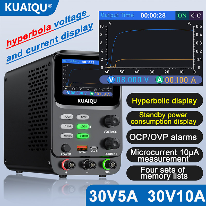 KUAIQU 5-Digit Ultra Precision - High Precision Dc Power Supply 30V 10A 评论和价格