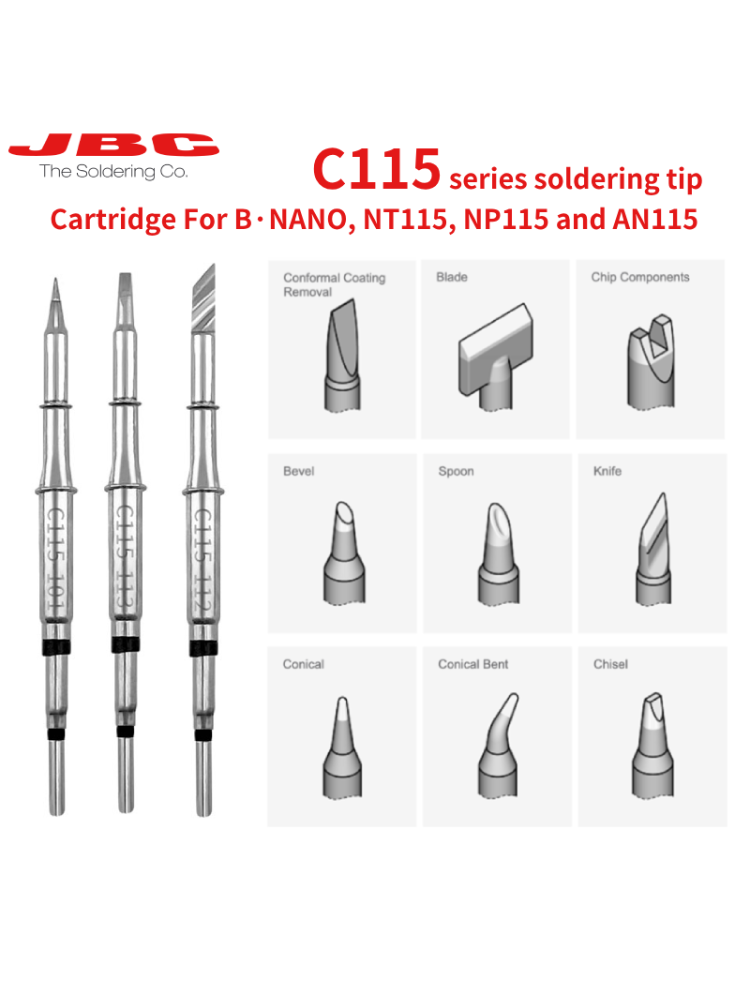 Original JBC C115 Cartridges S - C115 Nano Soldering Iron Station 评论和价格