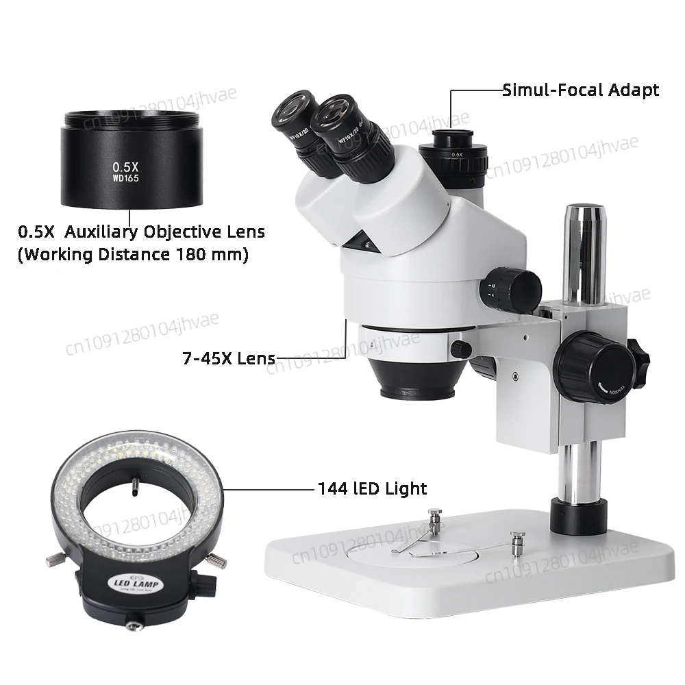 2025 NEW Real Photo 3.5X-45X   - Trinocular Stereo Microscope 7X-45X 评论和价格