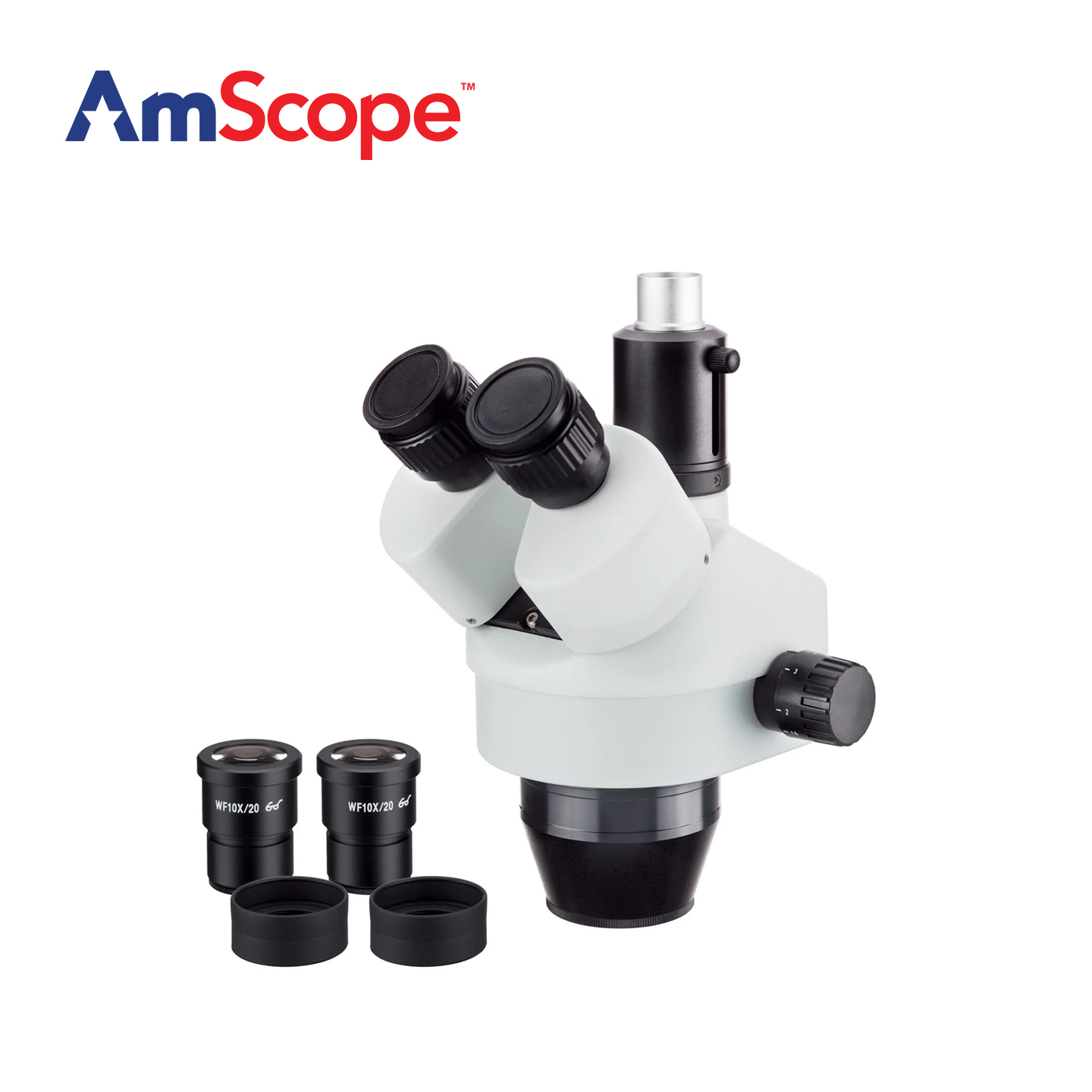 AmScope 7X-45X Magnification T - Trinocular Stereo Microscope 7X-45X 评论和价格