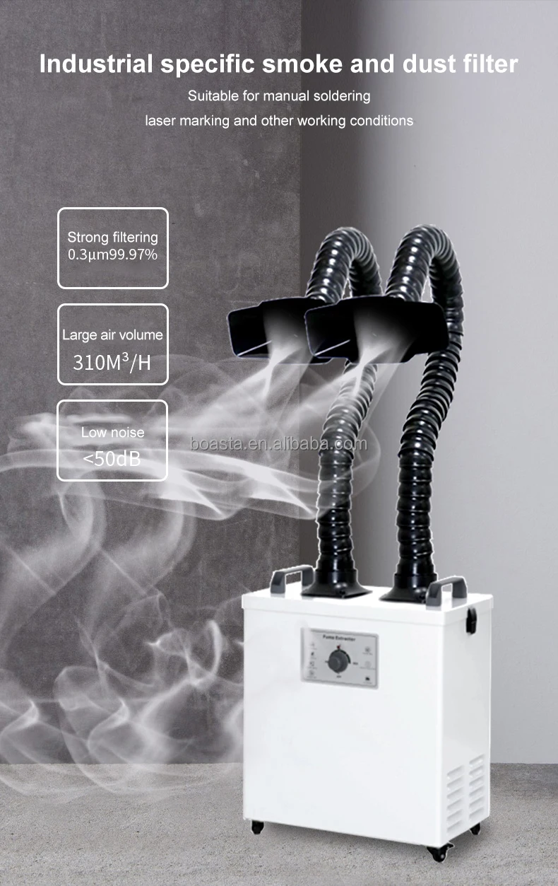 Boasta Smoke Air Purifier Dual - Fume Extractor Soldering Dual Arm 评论和价格