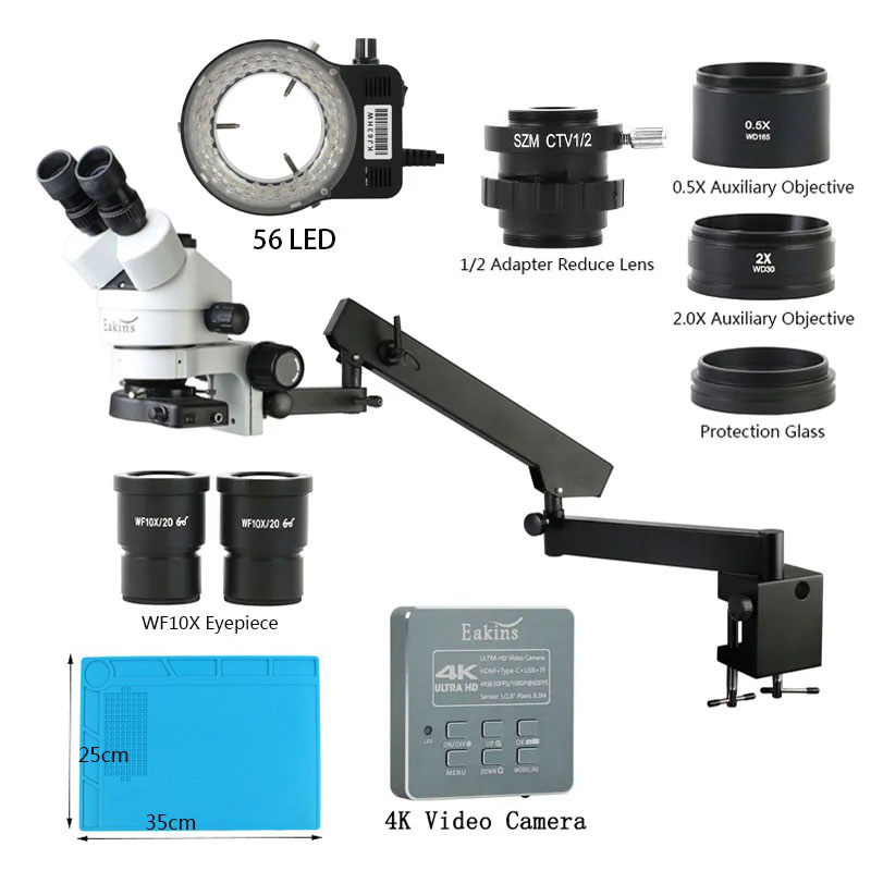 Simul Focal Industrial Trinocu - Simul-Focal Industrial Microscope 4K Hdmi 评论和价格