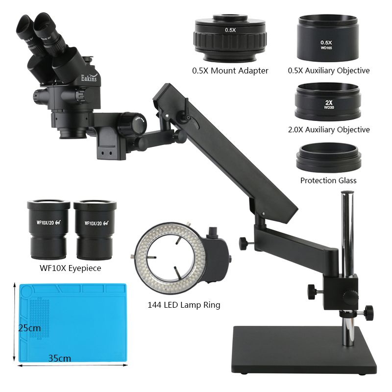 Articulating Arm Desktop Base  - Trinocular Stereo Microscope 7X-45X 评论和价格