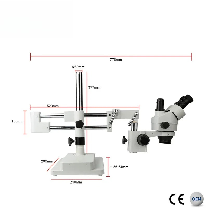 2026/Kaisi 7X-45X Zoom Electro - Trinocular Stereo Microscope 7X-45X 评论和价格