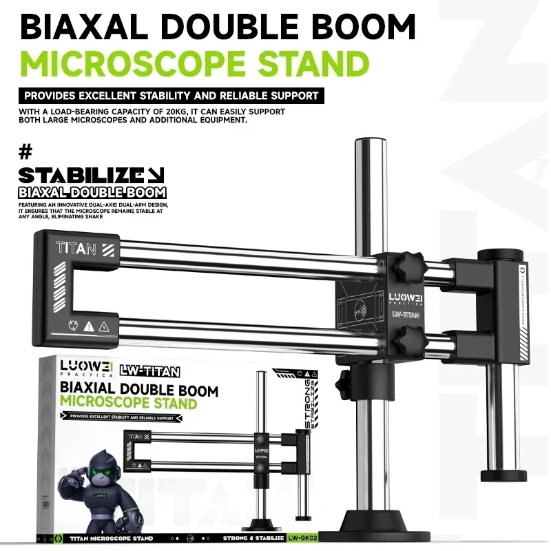 LUOWEI LW-GK02 Biaxal Double B - Articulating Arm Boom Stand Microscope 评论和价格