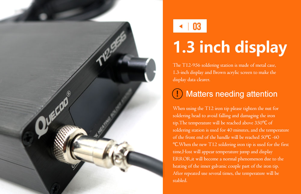 QUECOO T12-956 Soldering Digit - T12 Soldering Station Oled 评论和价格