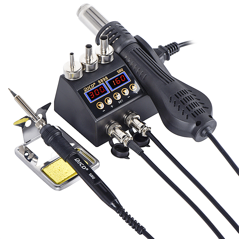 JCD 2 in 1 8898 Soldering Stat - 2 In 1 Soldering Rework Station 750W 评论和价格